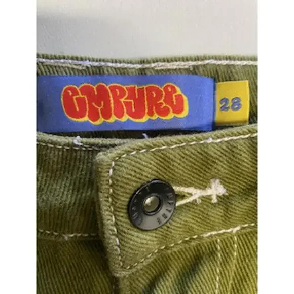 Campuru Olive Green Cargo Pants with Patch Detail - Picture 4 of 9